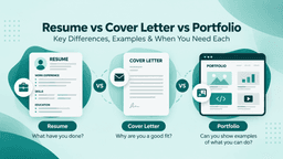 Resume vs Cover Letter vs Portfolio: Key Differences, Examples & When You Need Each